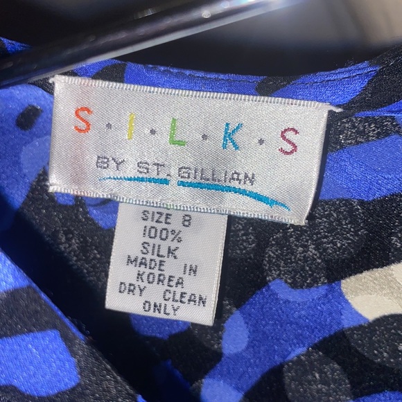 VINTAGE ST. GILLIAN | 100% SILK SKIRT AND TOP SET | 4 - Picture 9 of 10